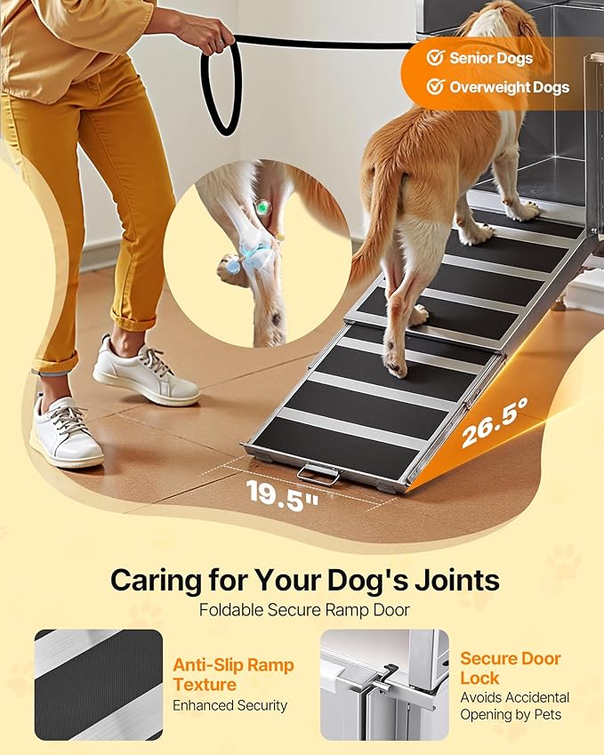 VEVOR Dog Bath Tub, Professional 50 Inch 304 Stainless Steel Dog Washing Station Anti-Slip Ramp & Storage Drawer, Hot Cold Water Faucet and Showerhead for Large Medium Small Dogs (Left Door)