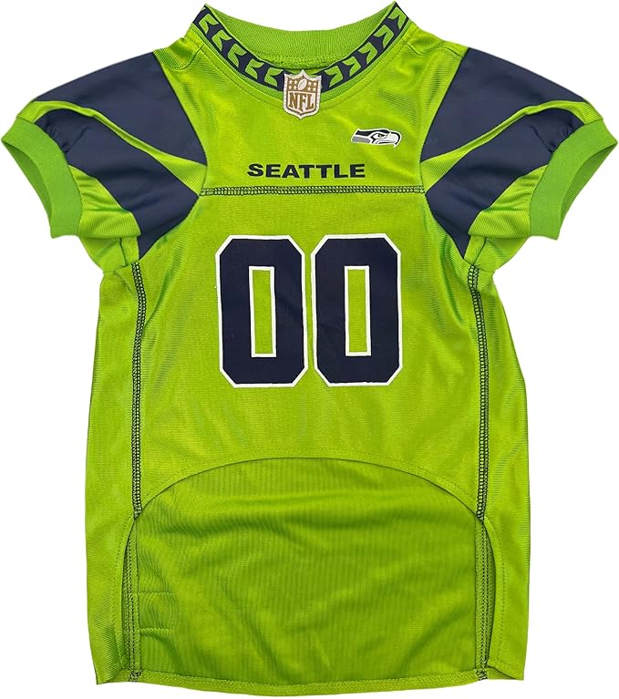 NFL Seattle Seahawks Color Rush Dog Jersey, Size: Large. Cool and Sporty Dog Shirt, Best Football Jersey Costume for Dogs