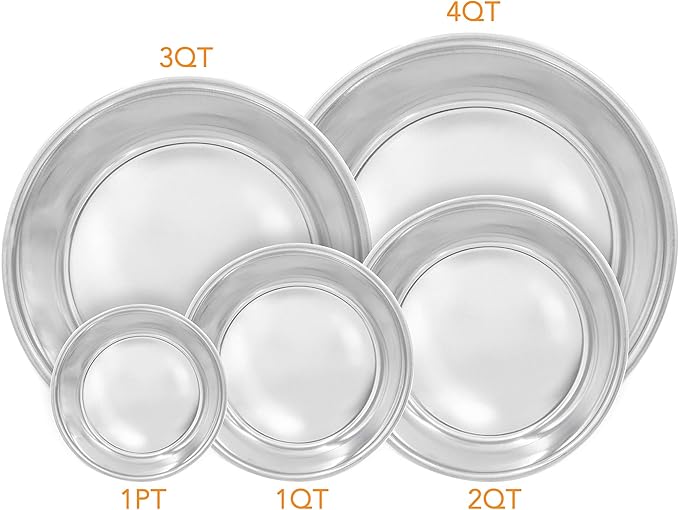 Fuzzy Puppy Food & Water Bowl for Cats & Dogs, Heavy-Duty Stainless Steel, Silver, 1 Pint