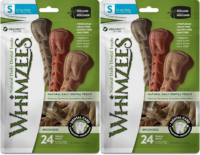 Whimzees (2 Packages) Toothbrush Star Small Value Bag, 24 ct Each2
