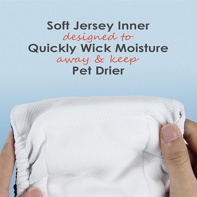 wegreeco Washable Male Dog Belly Band (Stylish Pattern)- Pack of 3 - Washable Male Dog Belly Wrap, Dog Diapers Male (Fruit, Medium)