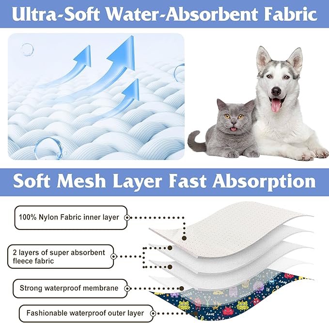Dog Diapers Male, Belly Bands for Male Dogs, Pack of 5, High Absorbing Extra Small Male Dog Wraps for Doggie & Puppy in Incontinence or Excitable Urination and Training(L)