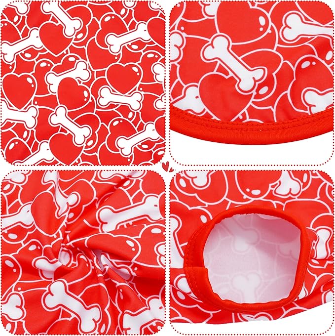 Valentines Dog Shirts for Large Doggie Puppy Girl Boy Male Female Sleeveless Tank Top Tee Vest T Shirts Black Red Outfit Pack of 2