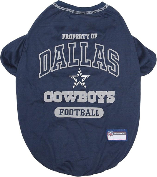 NFL Dallas Cowboys Dog T-Shirt for Pets, Size X-Large. Officially Licensed Pet Shirt with Team Logo, Soft Stretchable Comfort Fit Apparel for Dogs & Cats