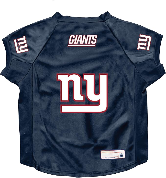 Littlearth NFL New York Giants Stretch Pet Jersey, Team Color, Big Dog