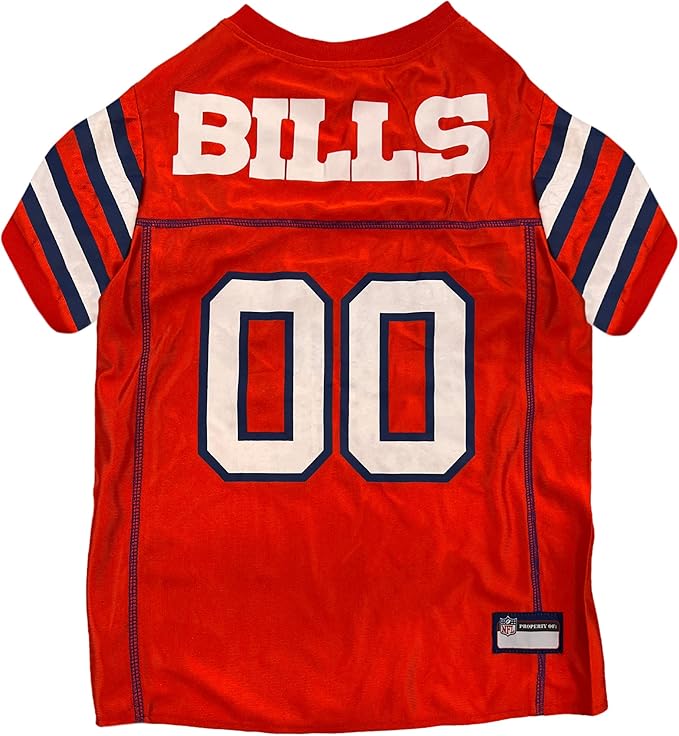 NFL Buffalo Bills Color Rush Dog Jersey, Size: Medium - Cool and Sporty Shirt, Best Football Costume for Dogs & Cats - Licensed