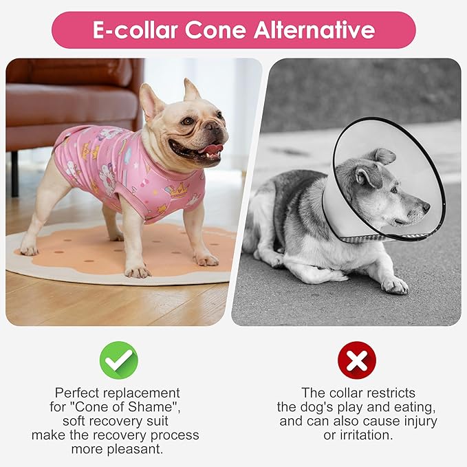cyeollo Recovery Suit for Dogs Surgery Suit Female Spay Soft Pet Onesie Bodysuit After Sugery Male Dog Neuter Pet Clothes Small Dogs Surgical Recovery Shirt, Unicorn S