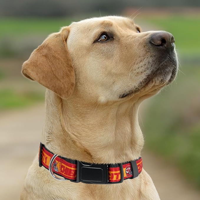 Pets First NFL Kansas City Chiefs Licensed PET COLLAR, Extra Large - Heavy-Duty, Strong, and Durable Dog Collar. Available in 31 Football Teams and 4 Sizes