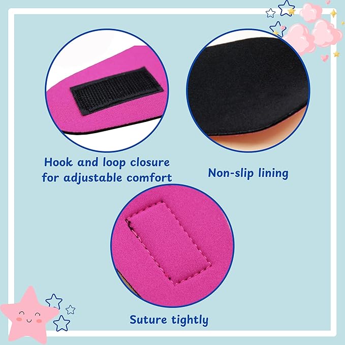 2pcs Dog Ear Covers for Swimming, Ear Protection for Dogs Bathing, Dog Bath Supplies, Ears Wrap for Dogs, Waterproof Ears Covers Swimming Cap, Adjustable Shower Cap, Puppy Swim Cap with (Pink, Red, L)
