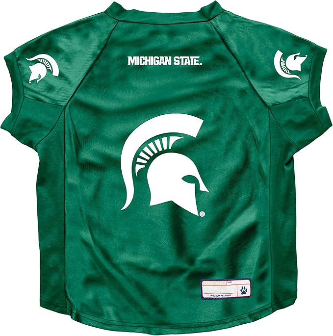 Littlearth NCAA Michigan State Spartans Stretch Pet Jersey, Team Color, Big Dog