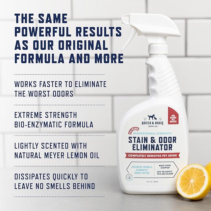 Rocco & Roxie Pet Extreme Stain & Odor Eliminator & Oxy Stain Remover Bundle