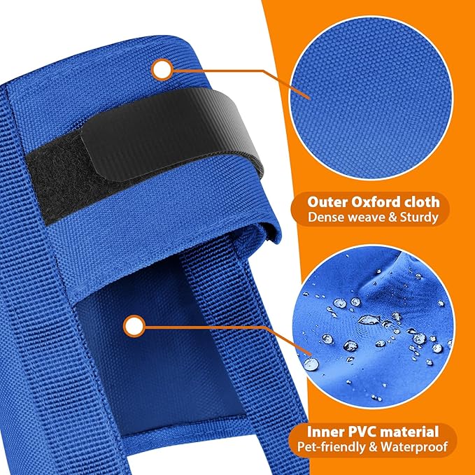 Mayerzon Dog Muzzle for Large Medium Small Dogs, Adjustable Fit, Soft & Sturdy Fabric, Prevents Fierce Barking Biting Chewing, Ideal for Grooming Walking Vet Visits, Allows to Pant Drink (Blue, S)
