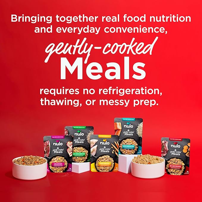 Nulo Gently-Cooked Meals Complete and Balanced Adult Wet Dog Food, Duck & Quinoa, 9 Ounce, 8 Count