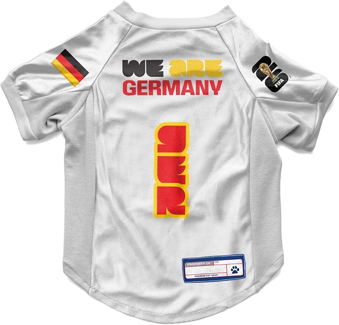 Littlearth Stretch Pet Jersey - Officially Licensed FIFA World Cup 2026 Teams, Sizes: X-Small to X-Large