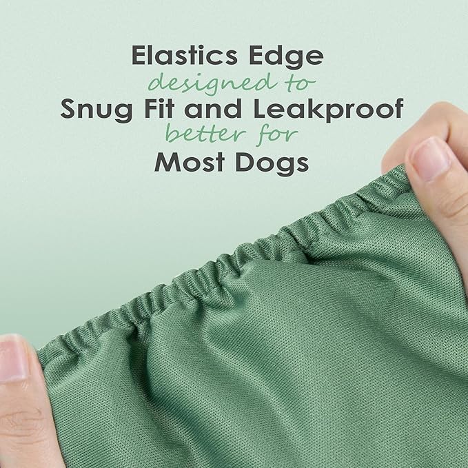 wegreeco Washable Male Dog Belly Band (Stylish Pattern)- Pack of 3 - Male Dog Belly Wrap, Dog Diapers Male (Green Series, Medium)