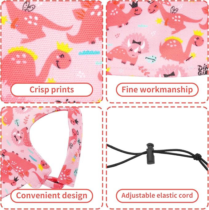 Dinosaurs Sun Hats for Large Dogs Pink Dino Dog Baseball Cap Dog Trucker Hats with Ear Holes L