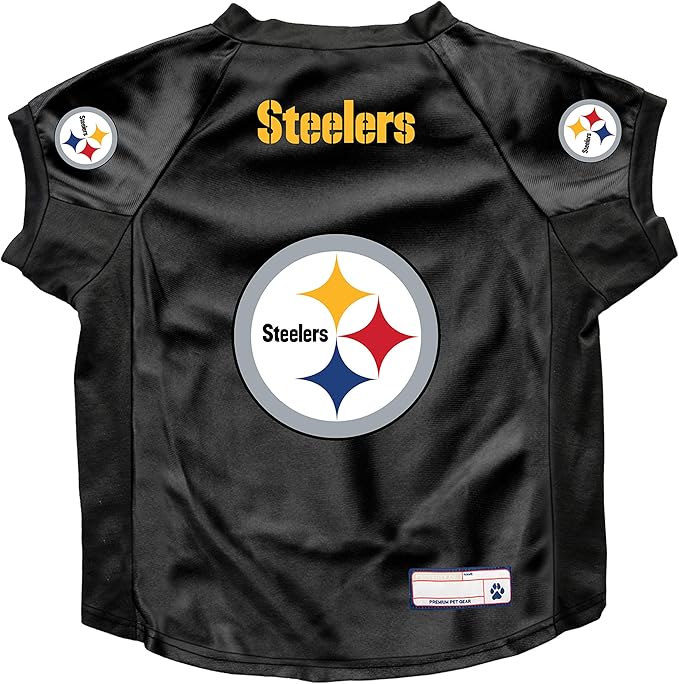 Littlearth NFL Pittsburgh Steelers Stretch Pet Jersey, Team Color, Big Dog