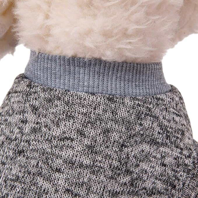 Dog Sweater, Dog Sweaters for Small Dogs, 2, 3 Pack Warm Soft Pet Clothes for Puppy, Medium Large Cat, Dogs Girl or Boy, Dog Shirt for Winter Christmas (Coat Grey+Navy, X-Large)