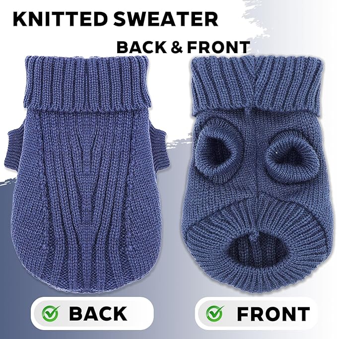 Dog Colthes for Small Dogs Puppy Clothes Winter Dog Sweaters for Boys Warm Puppy Sweater Pet Knitwear Teacup Dog Yorkie Xs