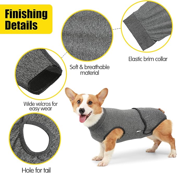 HEYWEAN Full Body Dog Diaper with a Puppy Nappies Physiological Dog Surgery Recovery Suit for Male Female Dogs