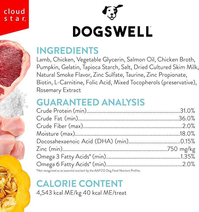 Dogswell Lifestage Puppy Treats Mini Soft Strips Lamb, 10 oz Bag