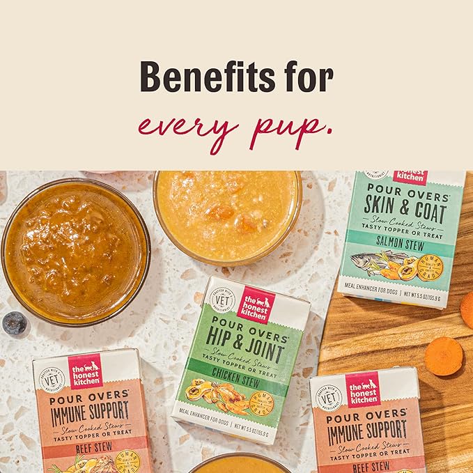 The Honest Kitchen Human Grade Functional Pour Overs: Revive & Restore - Chicken & Pumpkin Stew Dog Food Topper, 5.5 oz x12