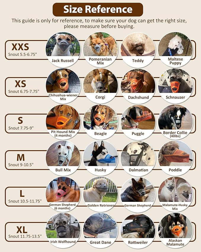 Crazy Felix Nylon Dog Muzzle for Small Medium Large Dogs Dachshund Beagle Poodle Labrador, Air Mesh Breathable and Drinkable Pet Mouth Guard for Anti-Biting Chewing Scavenging(XXS, Grey)