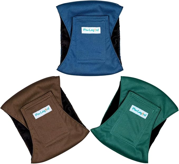 Paw Legend Washable Dogs Diapers Male Dog Belly Bands for Male Dogs Diapers Reusable Puppy & Doggie Diapers Male