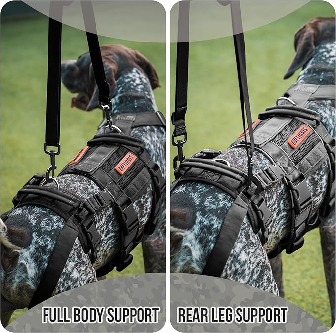 OneTigris Breathable Dog Lift Harness for Large Medium Sized Dogs, Dog Sing for Large Dogs Hind Leg, Dog Hip Support Brace Front Leg Support Vrace