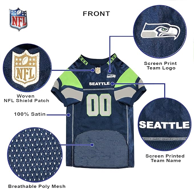 NFL SEATTLE SEAHAWKS DOG Jersey, XX-Large