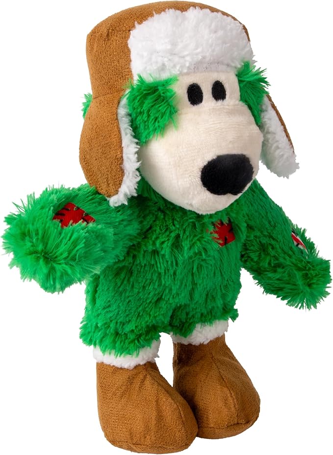 KONG Holiday Dog Toy Christmas Combo Pack – Wild Knots Bear, Whole Antler Chew, Cozie Reindeer (Small/Medium)