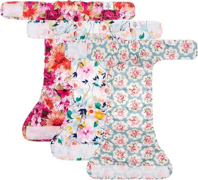 CuteBone Washable Dog Diapers Female No Tail Hole 3 Pack Reusable Doggie Period Training Pants for Docked-Tail Frenchie French Bulldog Boston Terrier Without Tail WWD02L