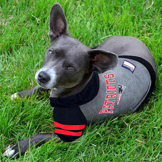 Pets First NFL New England Patriots Hoodie for Dogs & Cats. | NFL Football Licensed Dog Hoody Tee Shirt, Large | Sports Hoody T-Shirt for Pets | Licensed Sporty Dog Shirt