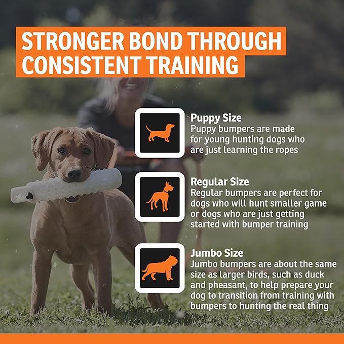 SportDOG White Plastic Dummies - Durable Soft Plastic Retriever & Hunting Bumper Training Accessory - Non-Toxic Weatherproof Material - High-Visibility Color