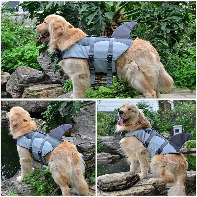 Dog Life Jackets,Saver Life Jacket,Swimming Vest Quick-Drying,Dog Saver Vest with Safety Handle