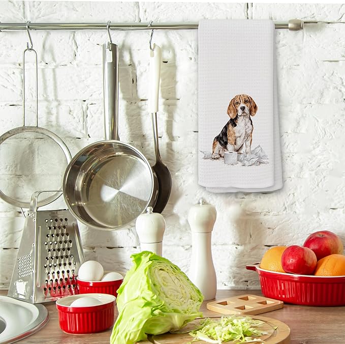 Funny Beagle Gifts Bathroom Hand Towels, Dog Bathroom Decor, Gifts for Beagle Lovers Dish Tea Towels, Kids Bath Room Washroom Toilet Decorative Hand Towel 16x24 Inch