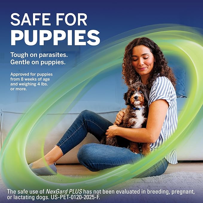 NexGard Plus (afoxolaner, moxidectin, and pyrantel) Flea and Tick Protection & Heartworm Preventive for Dogs Soft Beef Flavored Chewables, 66.1-132 lbs. (Red) 3 Chews (3 Month Supply)
