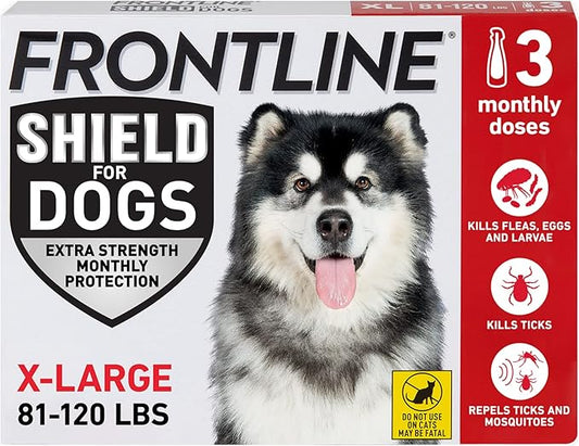 FRONTLINE Shield Flea & Tick Treatment for X-Large Dogs 81-120 lbs. Count of 3