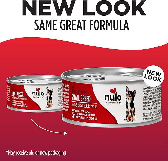 Nulo Small Breed Grain-Free Lamb & Sweet Potato Recipe Adult Wet Canned Dog Food 5.5 Ounce, 24 Cans