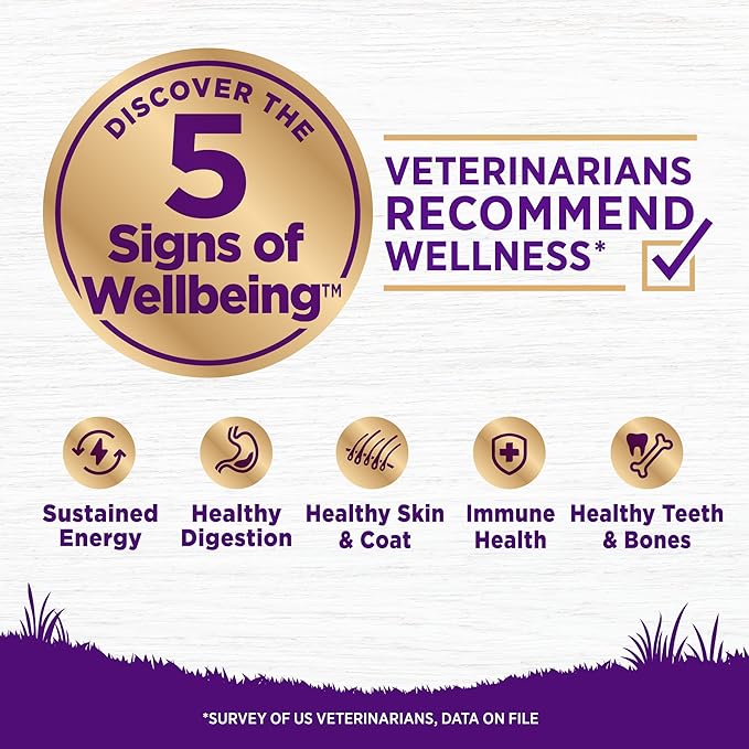 Wellness Complete Health Senior Dry Dog Food, Wholesome Grains, Natural, Age Advantage Chicken & Barley Recipe, (5-Pound Bag)