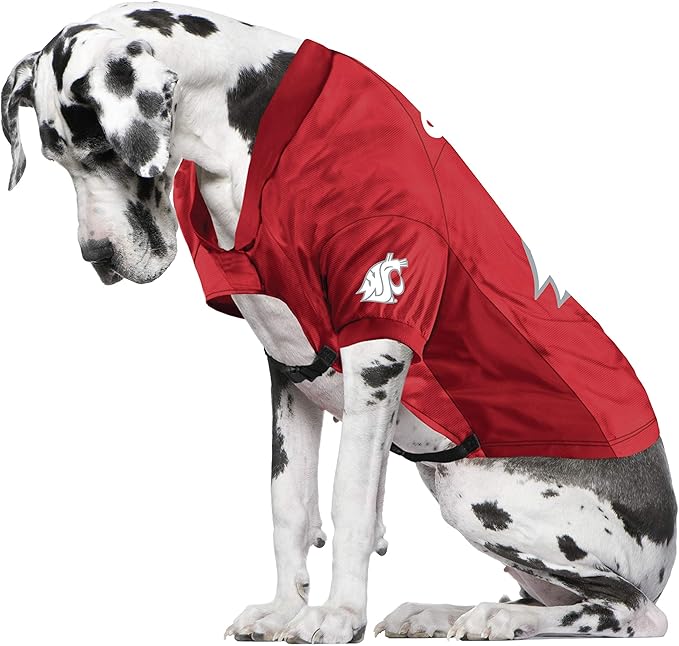 Littlearth NCAA Washington State Cougars Stretch Pet Jersey, Team Color, Big Dog