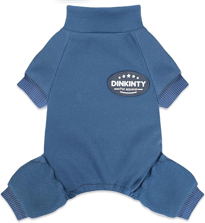 Dog Sweater Winter Dog Pajamas for Small Dogs Girl Boy Warm Soft Puppy Pjs Stretchy Jumpsuit Doggie Pet Clothes Outfits XXS~L (Steel Blue, XX-Small)