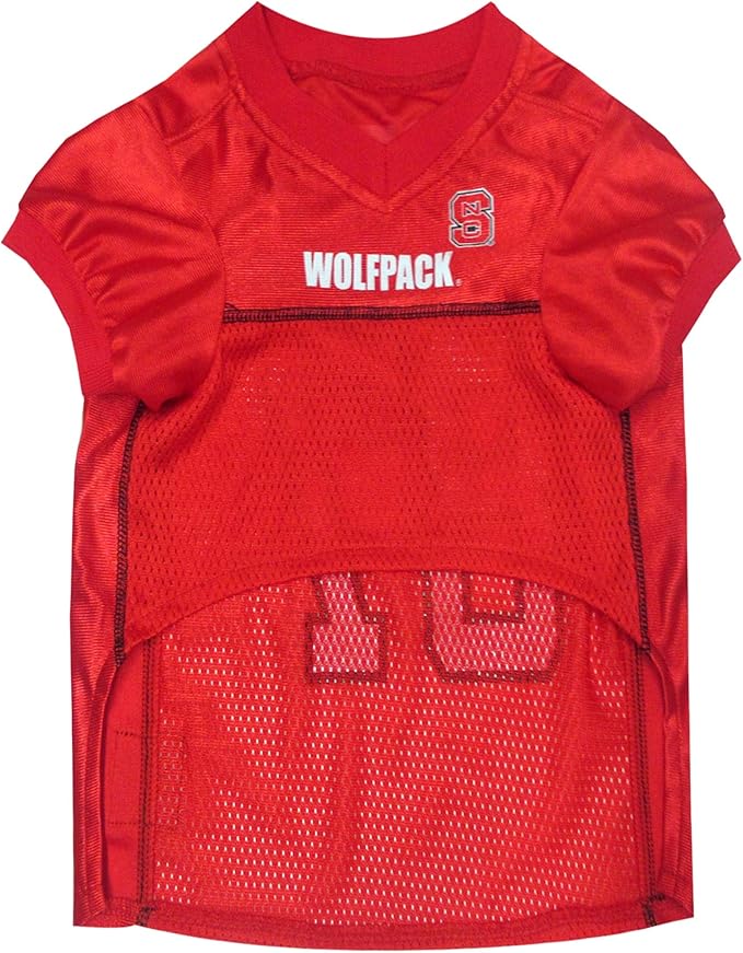 Pets First NCAA College North Carolina State Wolfpack Mesh Jersey for DOGS & CATS, X-Small.Licensed Dog Jersey with your Favorite Football/Basketball College Team