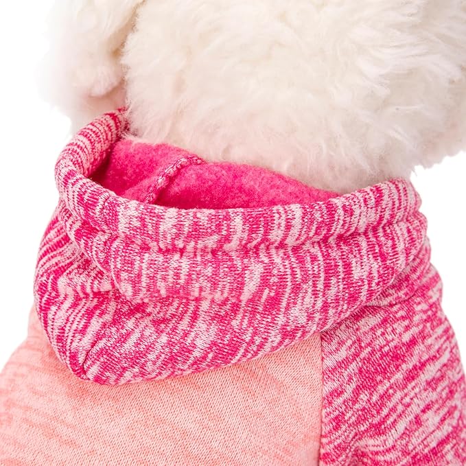 Dog Sweater, Dog Sweaters for Small Dogs, 2, 3 Pack Warm Soft Pet Clothes for Puppy, Medium Large Cat, Dogs Girl or Boy, Dog Shirt for Winter Christmas (Hoodie Pink,Purple+Pink,Rose, Medium)