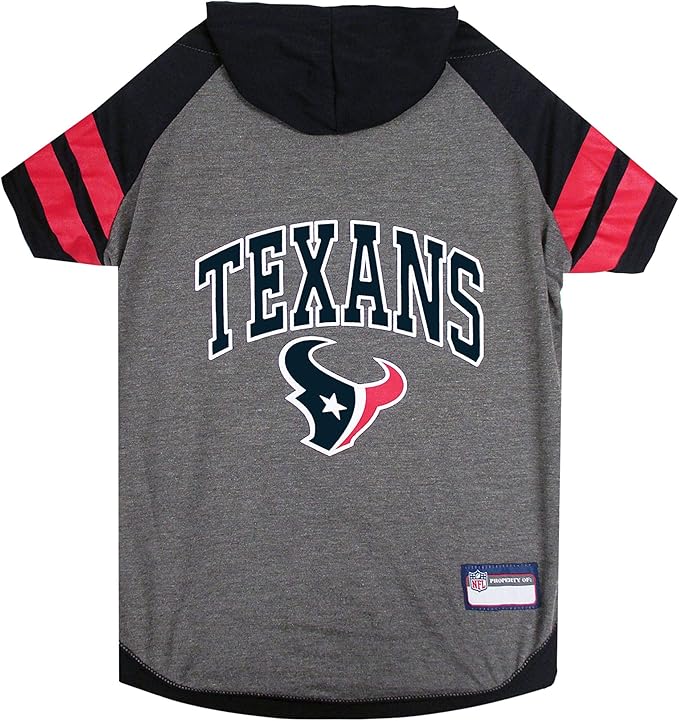 Pets First NFL Houston Texans Hoodie for Dogs & Cats. | NFL Football Licensed Dog Hoody Tee Shirt, Small| Sports Hoody T-Shirt for Pets | Licensed Sporty Dog Shirt