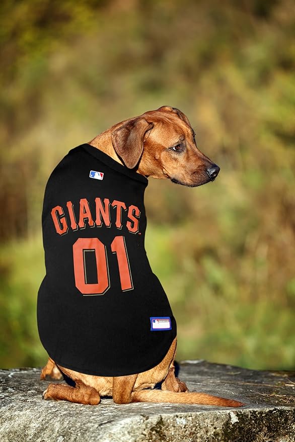 Official MLB San Francisco Giants Pet Jersey for Dogs & Cats, Size Large - Stylish Baseball Jersey for Your Furry Fan- Show Off Team Spirit with The Perfect Fan Apparel Gear for Pet, Dog & Cat