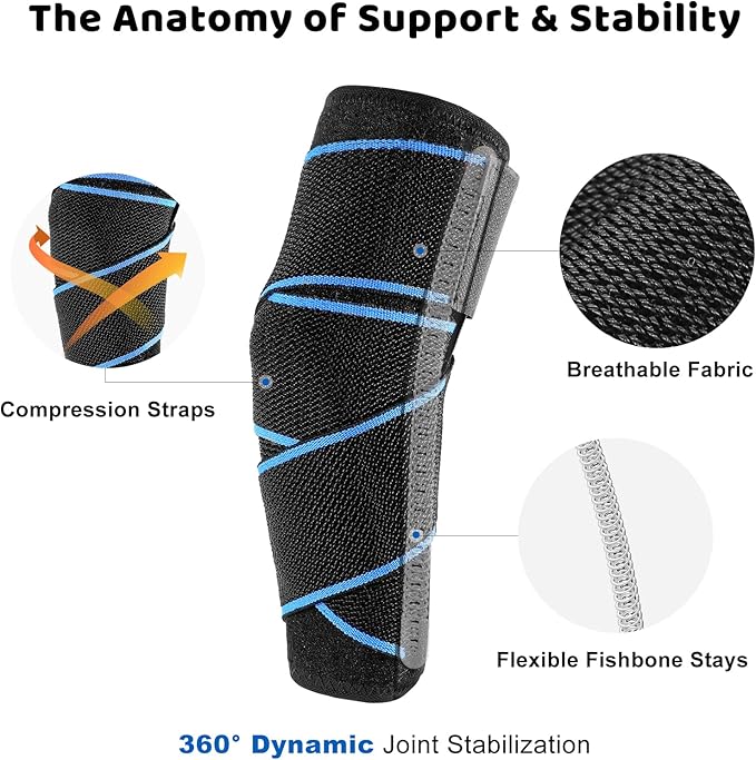 Dog Knee Brace for Back Leg Support, Hock Joint Compression Wrap ACL Brace for Hind Legs – Stabilizing Rear Leg Support for Senior & Overweight Dogs, Ideal for Medium & Large Breeds (M)
