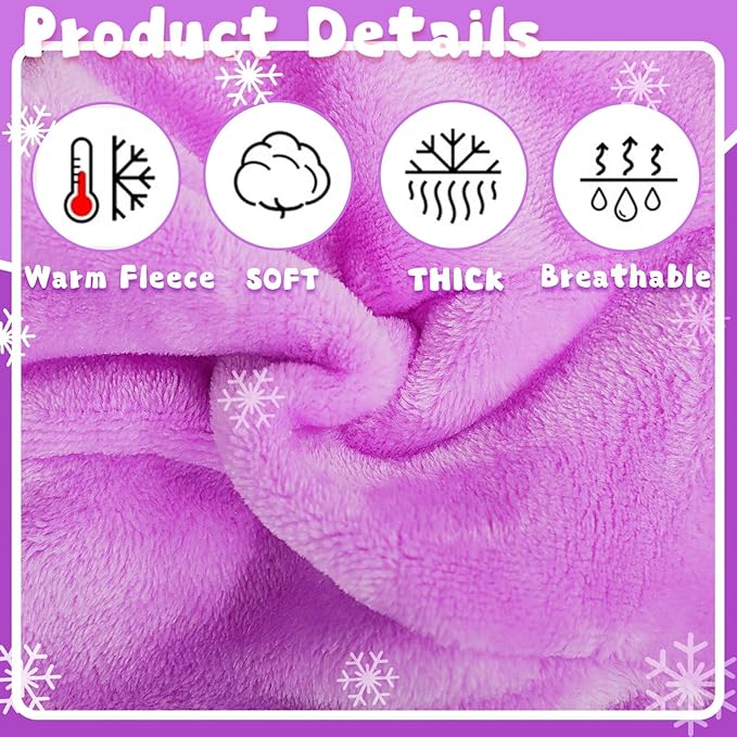 Winter Dog Dress for Small Dogs Girl Puppy Sweater Dog Sweaters Fleece Warm Puppy Dresses with Leash Hole Cute Pink Clothes Bowtie Chihuahua Sweaters Pet Doggie Oufit (Purple, Medium)