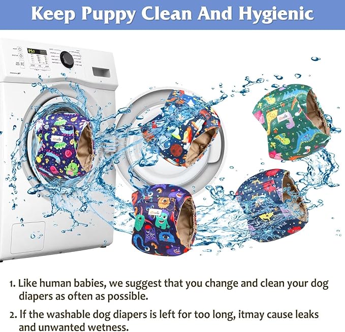 Dog Diapers Male, Belly Bands for Male Dogs, Pack of 5, High Absorbing Extra Small Male Dog Wraps for Doggie & Puppy in Incontinence or Excitable Urination and Training(XL)