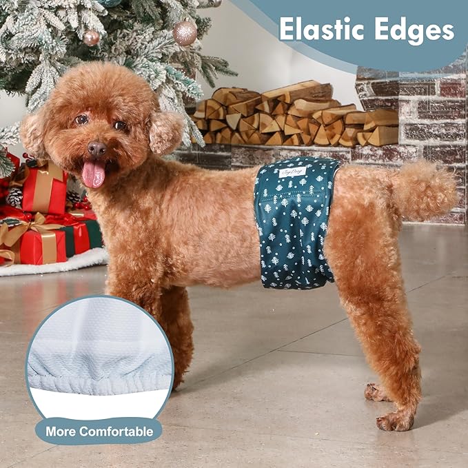 Reusable Dog Belly Bands for Male Dogs Diapers,5 Pack Premium Washable Dog Diapers Male Puppy Nappies Wrap,M